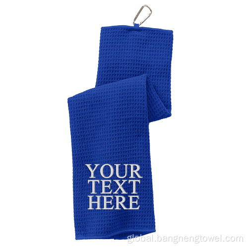 Blank Golf Towel Microfiber waffle weave golf towel with hook Manufactory